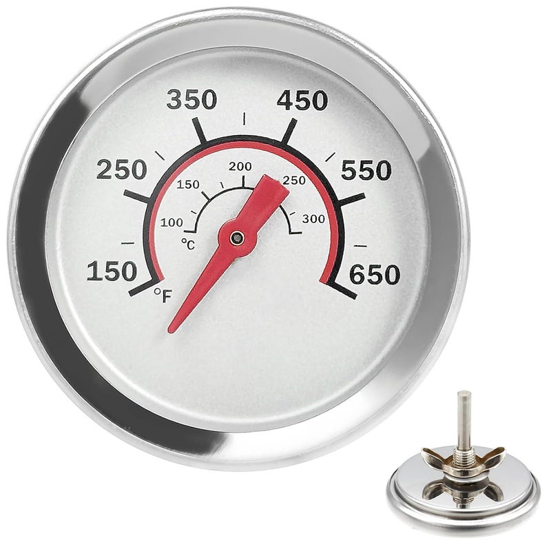 DELSbbq 1.8" Lid Thermometer for Charbroil, BBQ Temperature Gauge G432-8L00-W1 for Advantage 4/6 Burner & Tru-Infrared Performance 2 Burner,for 463625217 463229521 463238218 463243518 463274419 Heat Indicator - Image 1